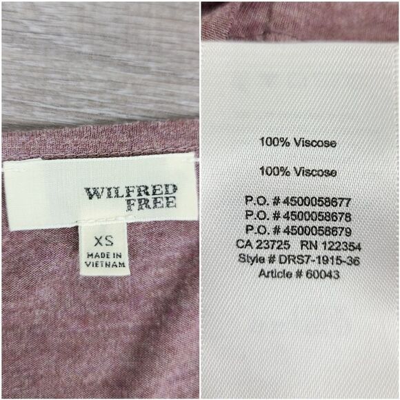 Aritzia Wilfred Free Dusty Rose Brasch Long Sleeve V-Neck T-Shirt XS - Picture 12 of 16
